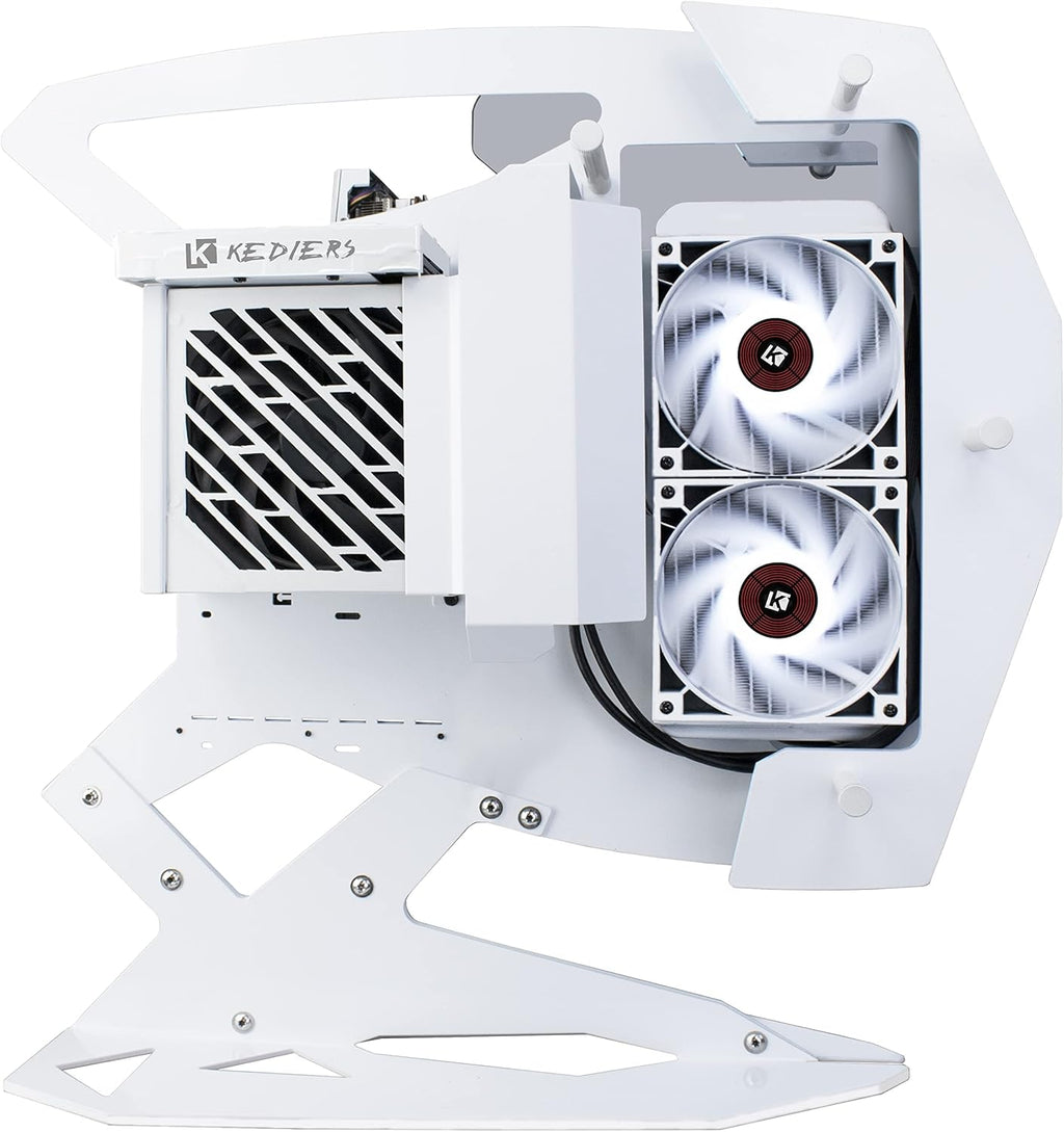 ATX Tower Tempered Glass Gaming Computer Case with 2 RGB Light Boards D952
