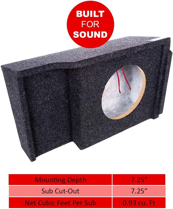 Charcoal Single 12 Sealed Carpeted Subwoofer Enclosure R56072