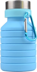 Blue Silicone Collapsible Water Bottle N763