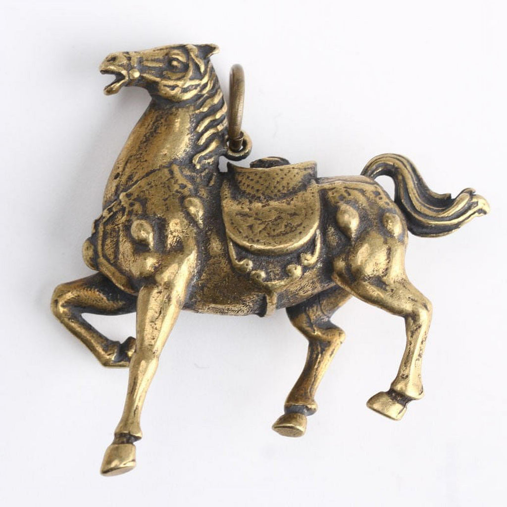 Solid Copper Race Horse Miniature Figurines Desk Decor Ornament Handmade Crafts X248411