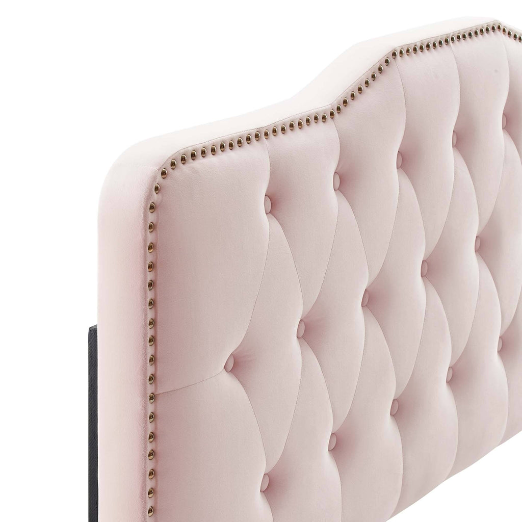 Pink Tufted Performance Velvet King/California King Headboard A78361