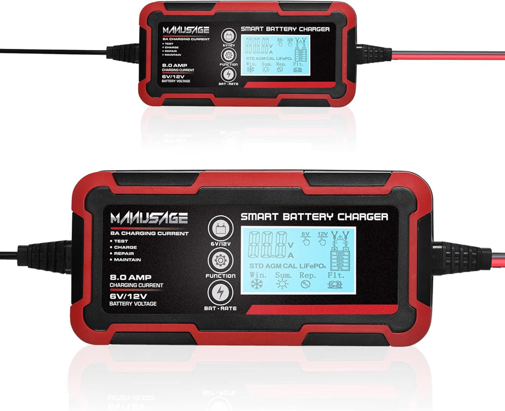 8-Amp 6V and 12V Portable Battery Charger Q474