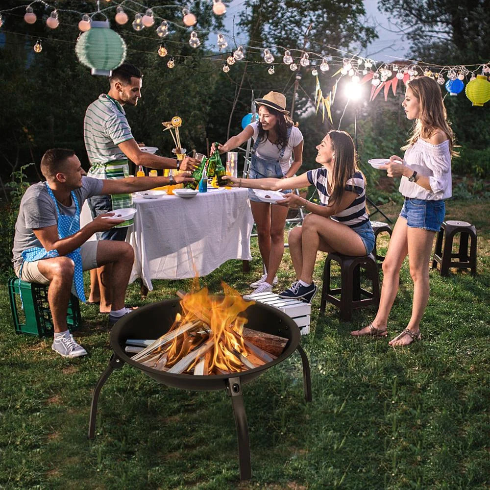 22" Wood Burning Fire Pit with Spark Guard F88438