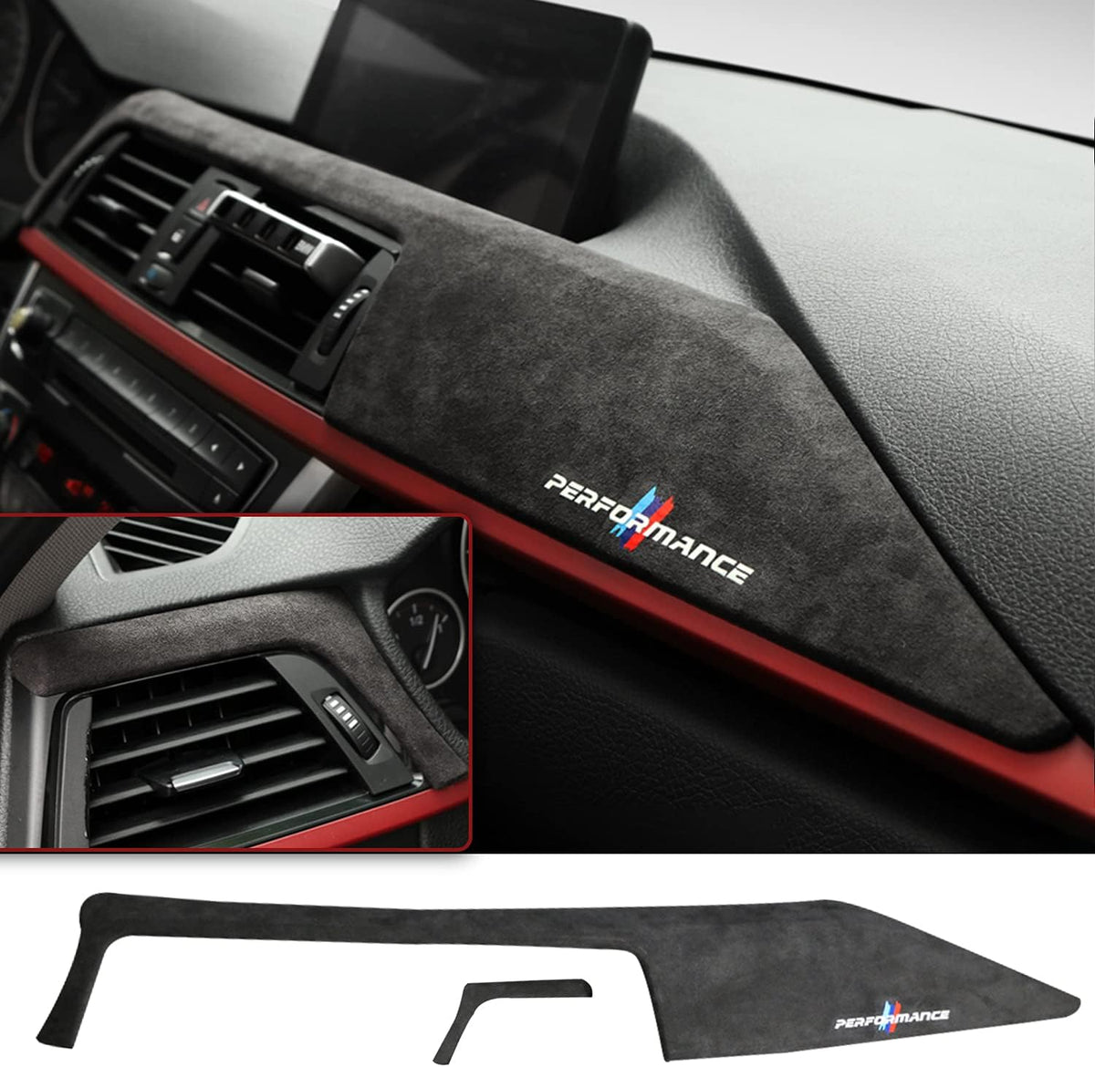 Car Dashboard Panel Frame Cover Trim Sticker Interior Decoration Accessories Pack of 2 L467