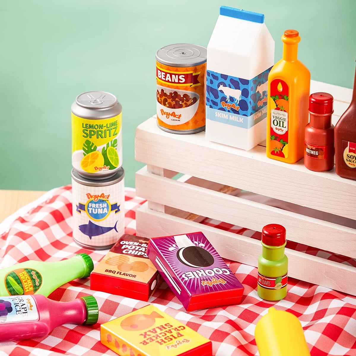 30Pcs Play Food Grocery Cans P765