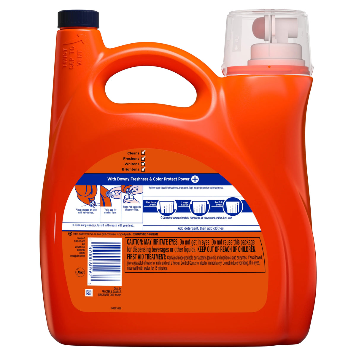 100 Loads Liquid Laundry Detergent, 154 fl oz W1191