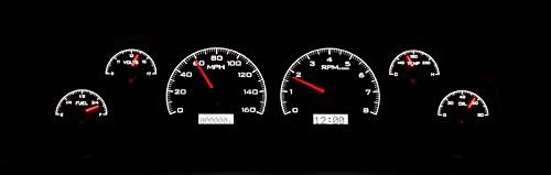 60 61 62 63 Chevy Pickup Truck VHX Analog Dash Gauges Black Alloy White Z825163