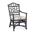 Gray and Teal Stripe Arm Chair E540796
