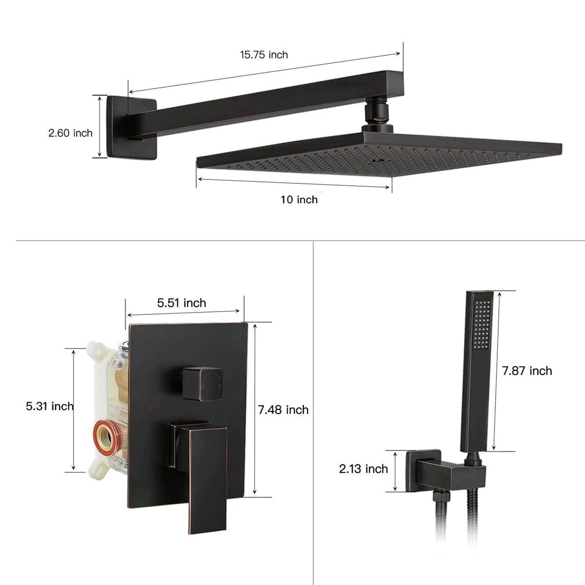 Oil Rubbed Bronze Complete Shower System with Rough-In Valve K420663