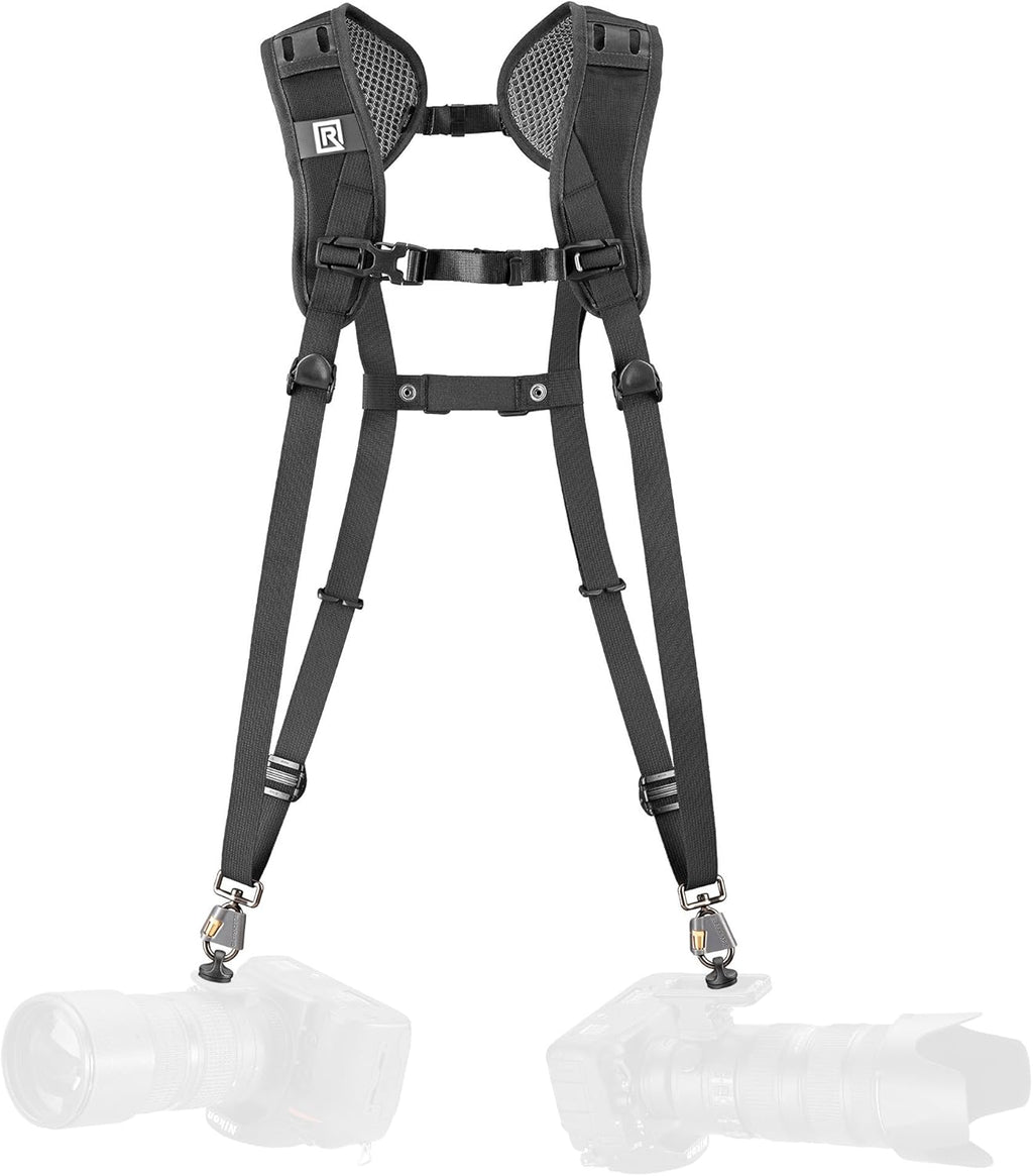 Double Breathe Camera Harness for One Or Two SLR, DSLR, Mirrorless Cameras N384